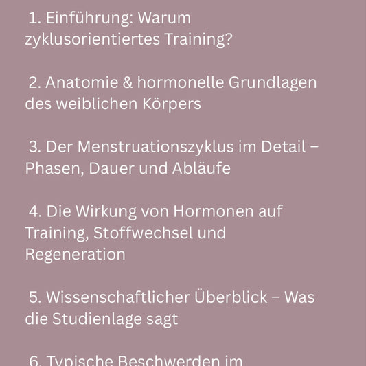 Zyklusoptimiertes Training- Trainiere im Einklang mit deinem Zyklus